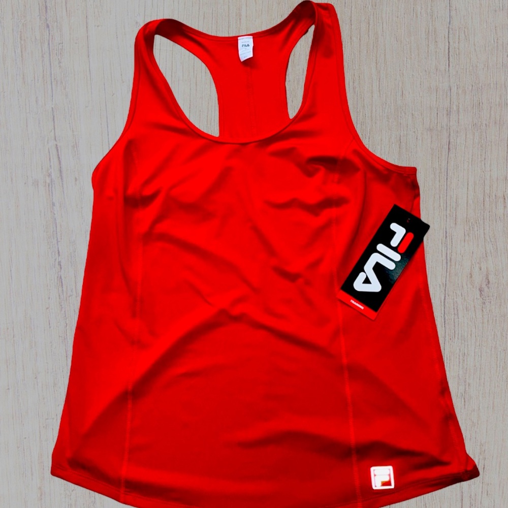 Fila Women’s Performance Racer Tank Top Red BRAND NEW